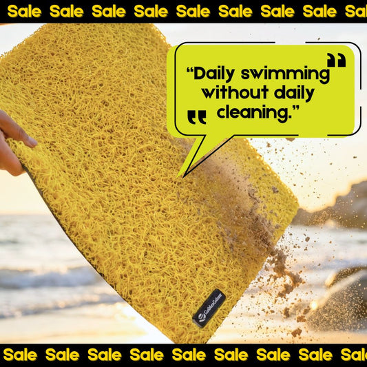 Honeycomb car mat texture showing debris-trapping cell pattern