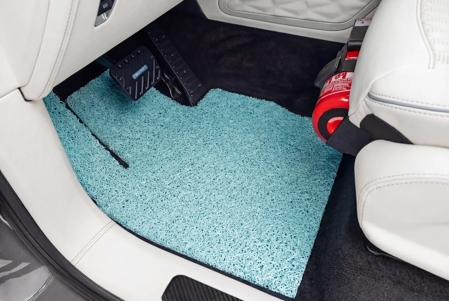 Bondi Blue CarMatsCulture Aeroloop mats fitted to a vehicle interior