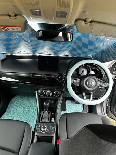 Bondi Blue CarMatsCulture mats installed in a customer vehicle